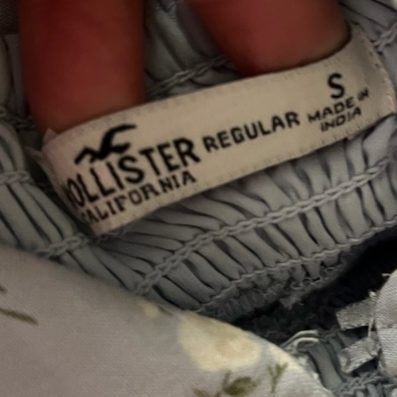 Hollister Floral Smocked Tiered Tie Back Midi Dress Sz S - Picture 10 of 14